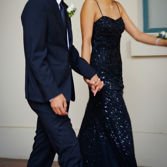 Adrianna Papell Women's Beaded Tank Shirred Gown - Picture 3 of 4